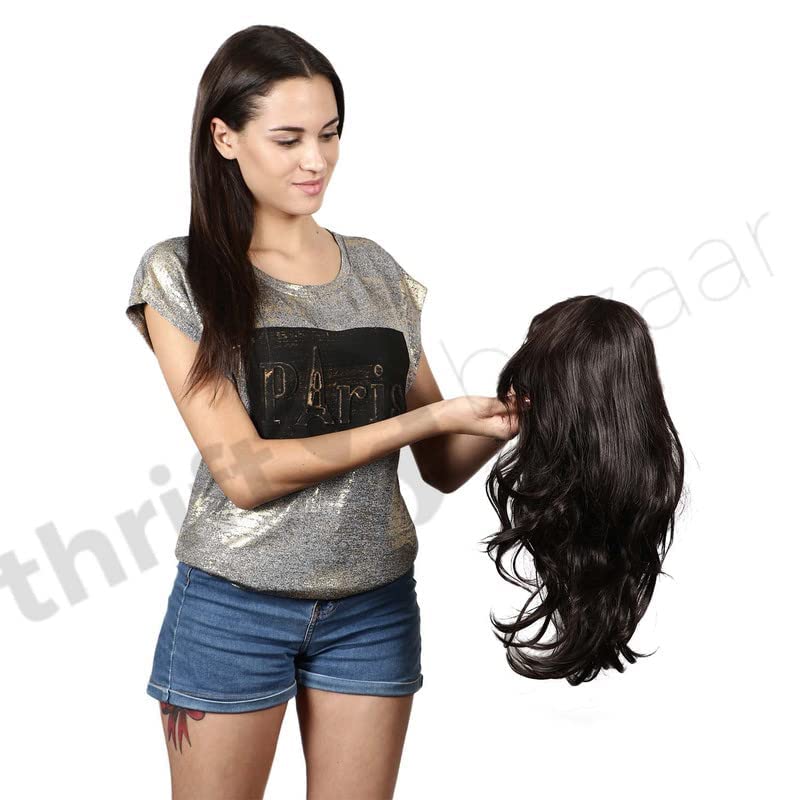 LUSH LOCKS Freeform Sheer Indulgence Synthetic Layered Wig - Heat Resistant Human Hair Wigs for Women & Girls (Natural Black) | Perfect for Cosplay, Daily Wear & Special Occasions