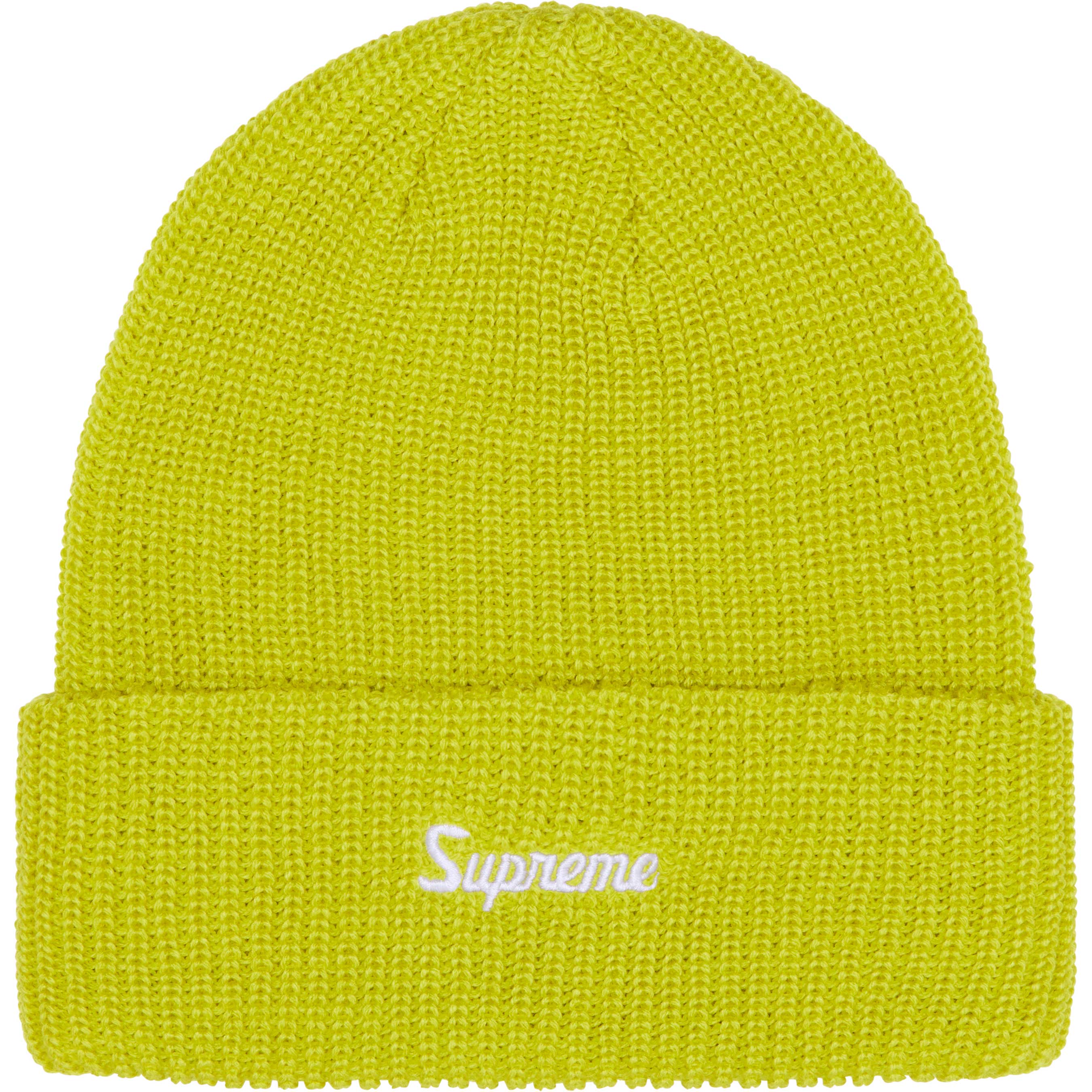 Supreme Loose Gauge Beanie Hat for Men & Women - Soft Winter Knit Skull Cap in Lime Green - Perfect for Cold Weather, Outdoor Activities & Streetwear Fashion