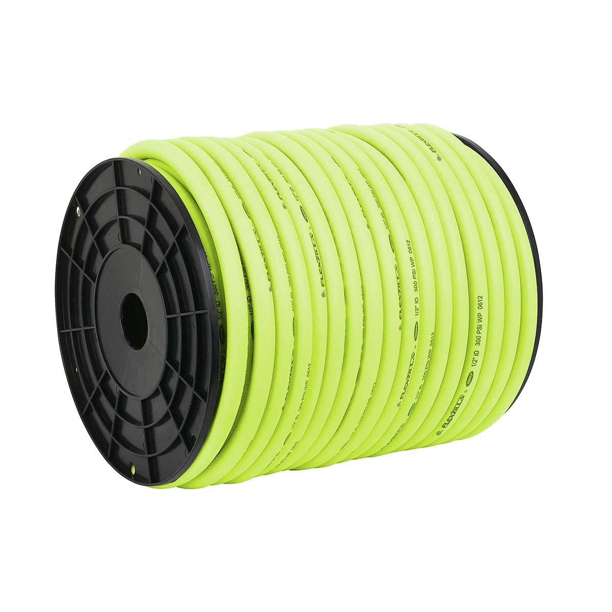 Flexzilla Pro 1/2 inch x 250 ft Air Hose with Bulk Plastic Spool & Reusable Swivel Fitting Bundle - Ideal for Construction, Auto Repair, and Industrial Pneumatic Tools