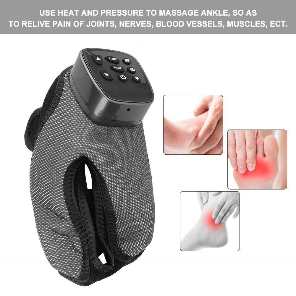 ZJchao Electric Foot and Ankle Massager with Shiatsu, Vibration & Heat - 3-Level Intensity for Pain Relief, Heel Comfort - Perfect for Home Relaxation, Office Stress Relief & Post-Workout Recovery