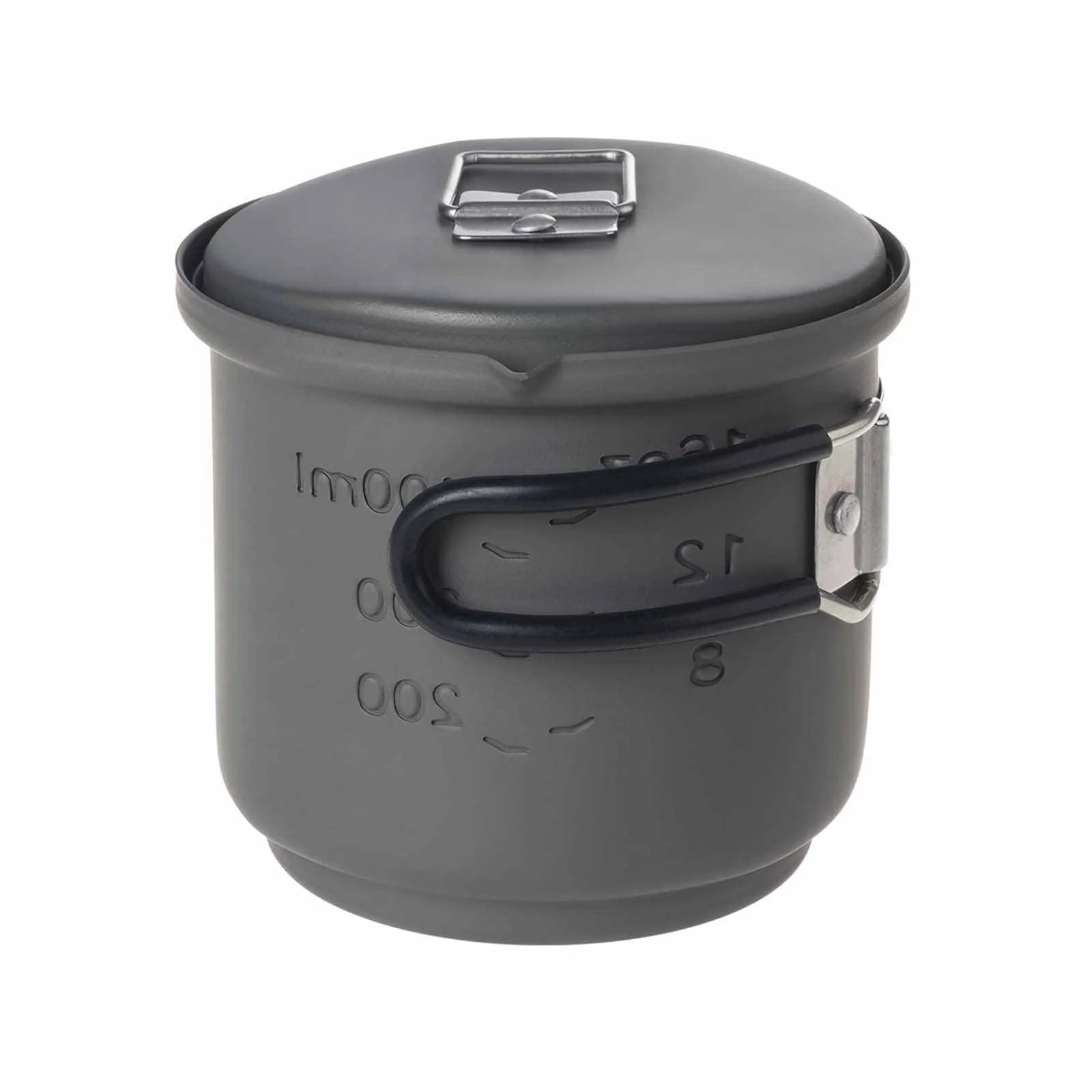 Portable 585ml Hard Anodized Aluminum Camping Cook Set for Solid Fuel - Compact & Lightweight for Backpacking, Hiking & Outdoor Adventures