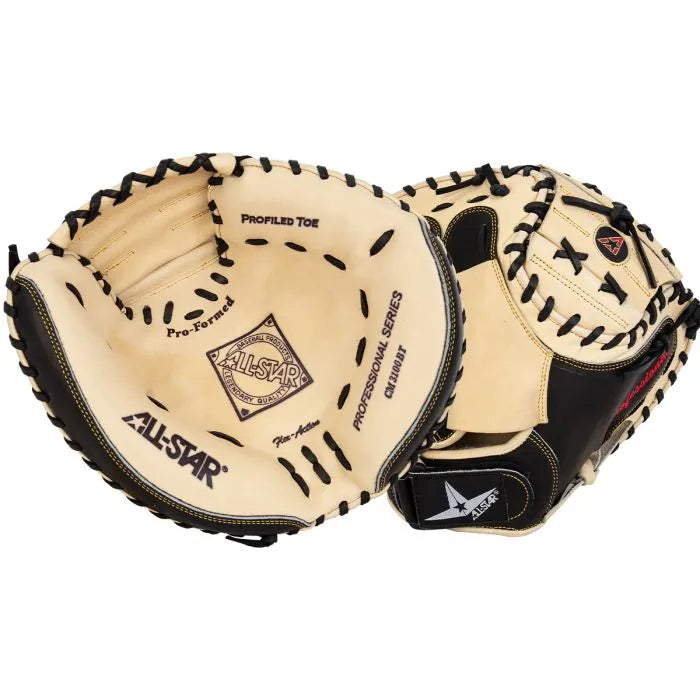 All Star Pro 35 Inch Baseball Catcher's Mitt CM3100BT - Premium Leather Glove for Baseball Players, Coaches & Catchers - Perfect for Training, Games & Professional Use