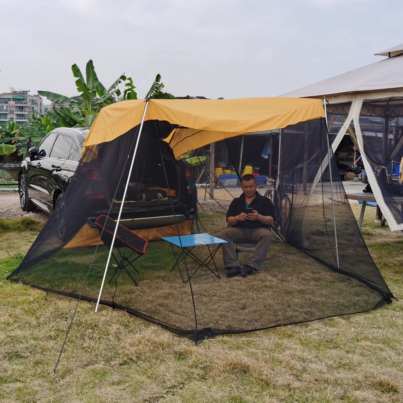 Auto Awning for Camping & Family – Outdoor Car Sunshade & Tailgate Tent
