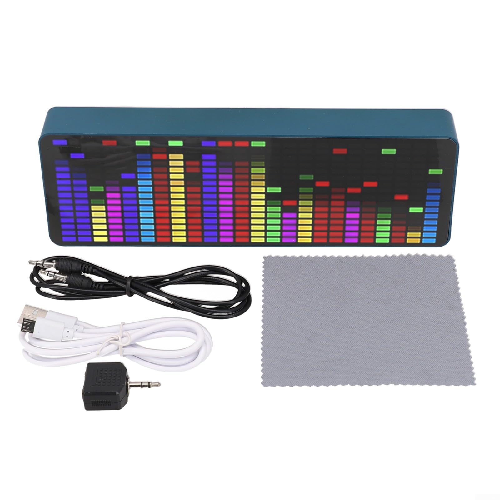LED Music Spectrum Visualizer - USB Powered RGB Audio Level Display VU Meter for PC, DJ, Home Theater & Gaming Setup