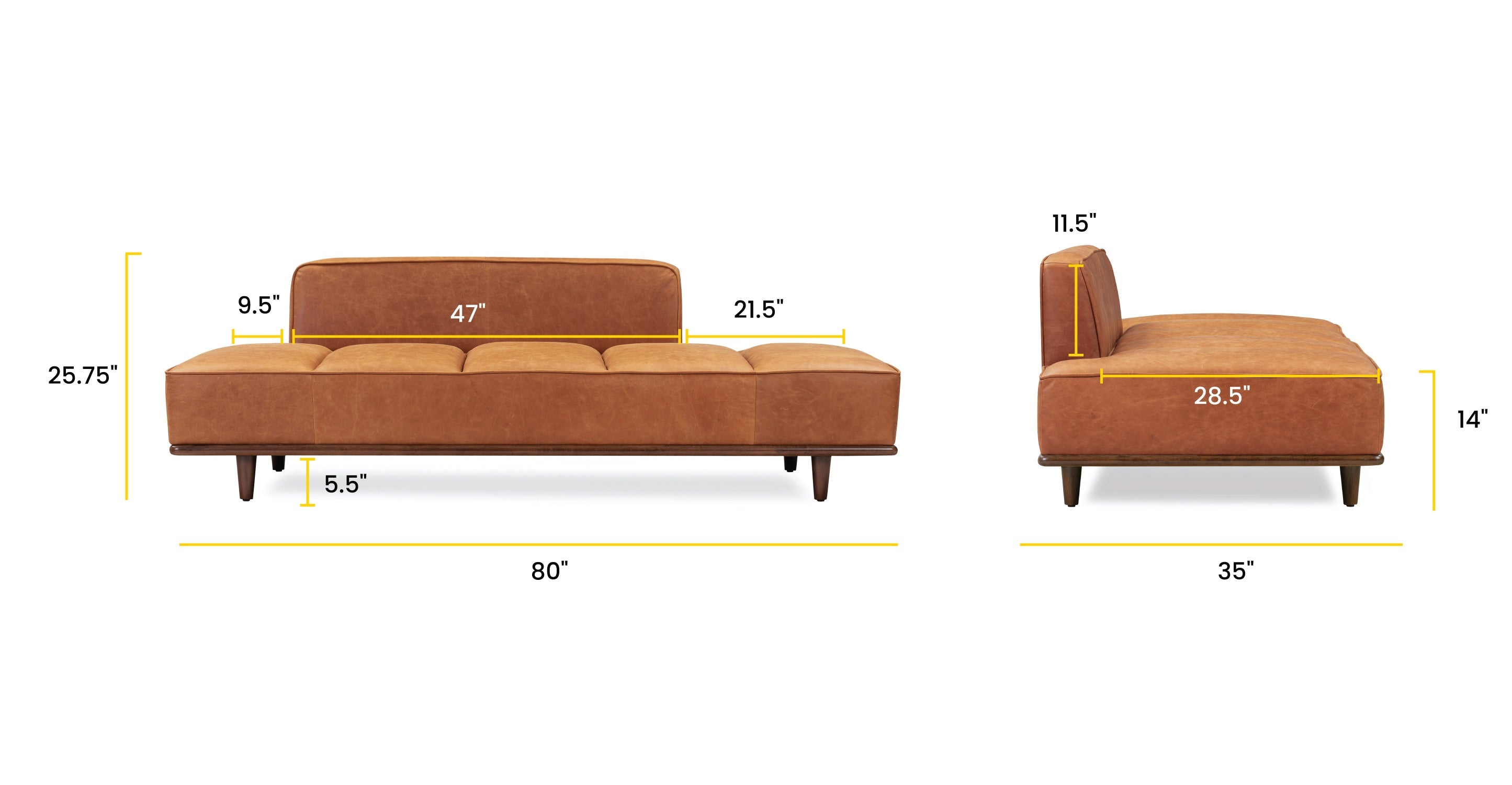 Jasper Daybed - Modern Sofa Bed with Storage, Convertible Sleeper for Small Spaces | Perfect for Guest Room, Dorm, or Studio Apartment