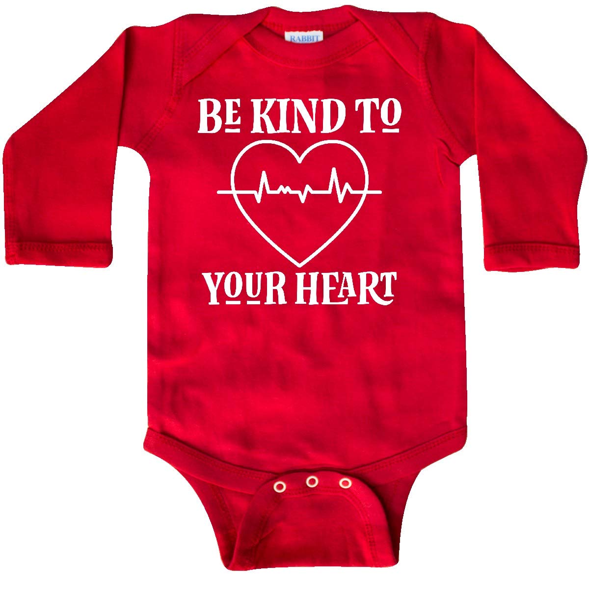 Inktastic Heart Disease Awareness Long Sleeve Baby Bodysuit - Soft Cotton Creeper for Newborns & Infants - Perfect for Fundraising Events & Supportive Family Outfits