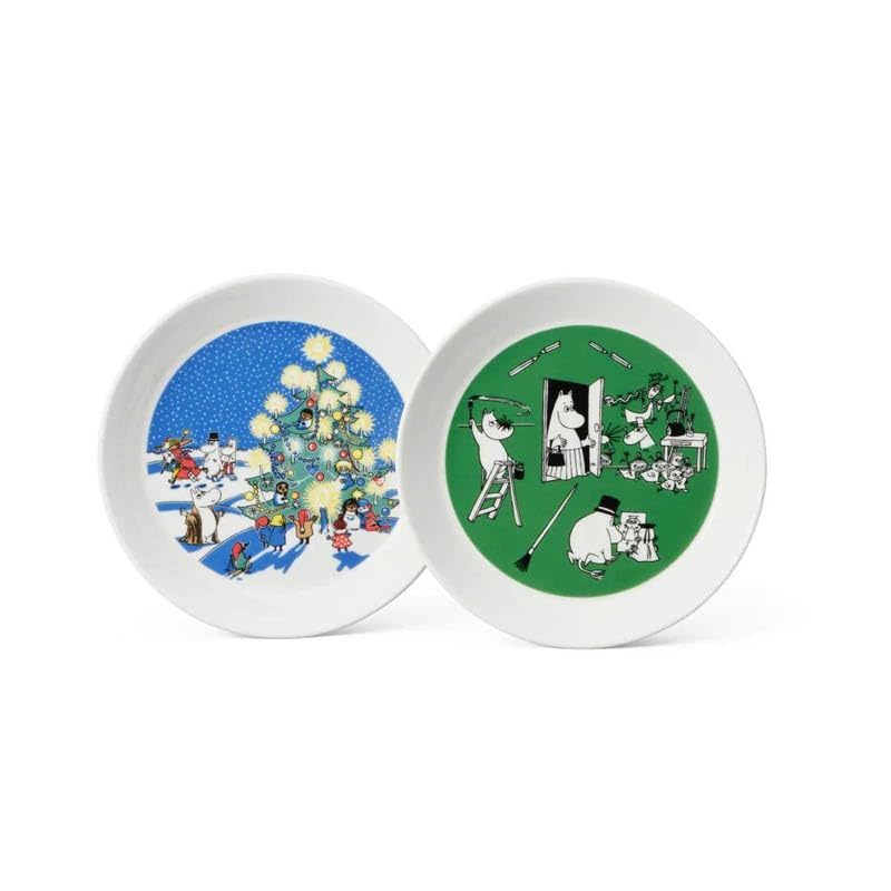 Vintage Arabia Moomin Collectors Plates - Set of 7/10 Hand-Painted Christmas Ceramic Plates for Display & Gifting | Perfect for Holiday Decor, Scandinavian Collectibles & Tea Party Serving