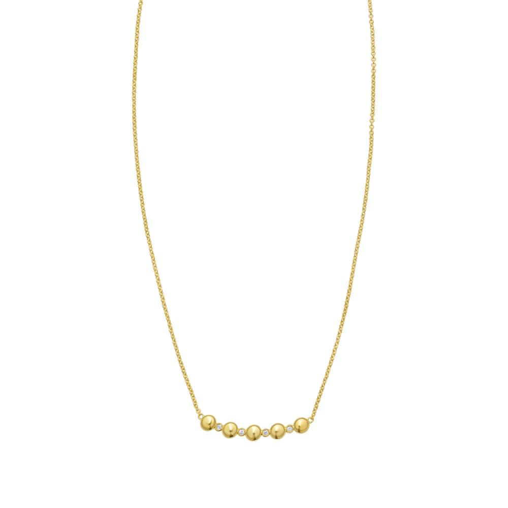 14K Gold Diamond Bar Pendant Necklace for Women - Elegant Layering Jewelry for Everyday Wear & Special Occasions