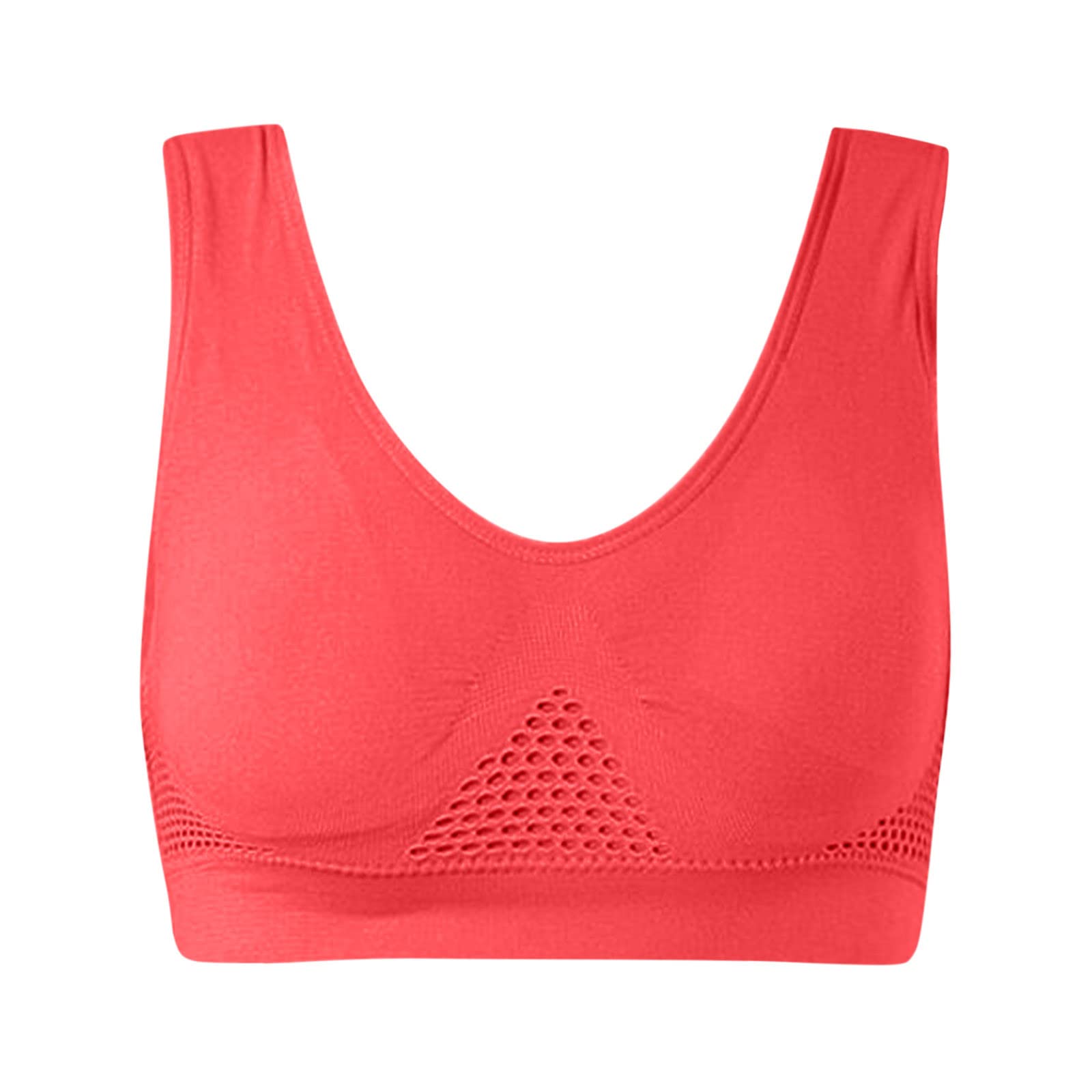 Women's Comfortable Padded Seamless Wirefree Sports Bra - Breathable Yoga & Workout Bra for Running, Gym, Sleep - Soft Cotton Support for Active Lifestyles