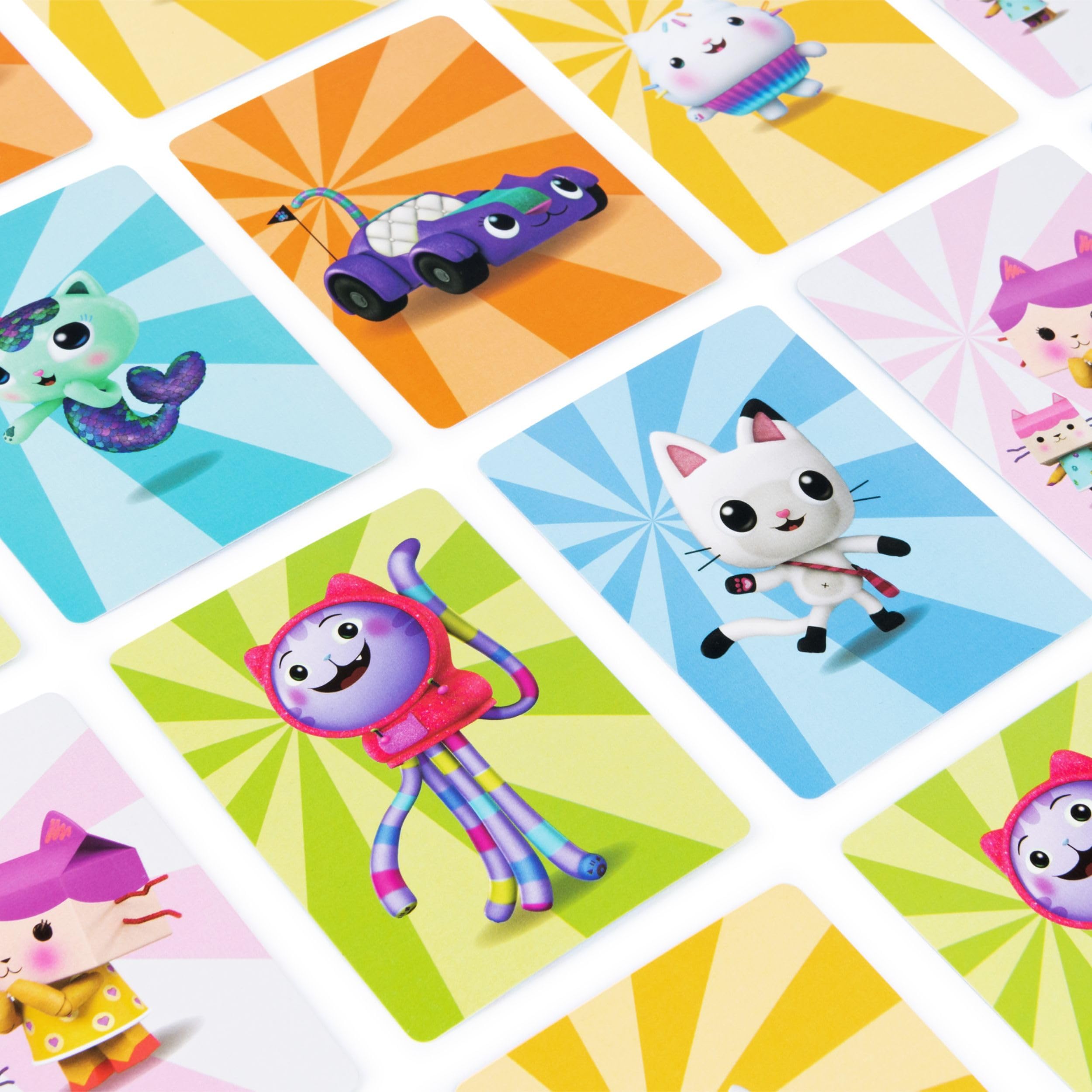 Spin Master Games Gabby's Dollhouse Match-ical Card Game with CatRat Figure - Preschool Matching Game Based on Popular Netflix Show, for Kids Ages 4+, 2 Players - Perfect for Family Game Night & Preschool Learning Activities