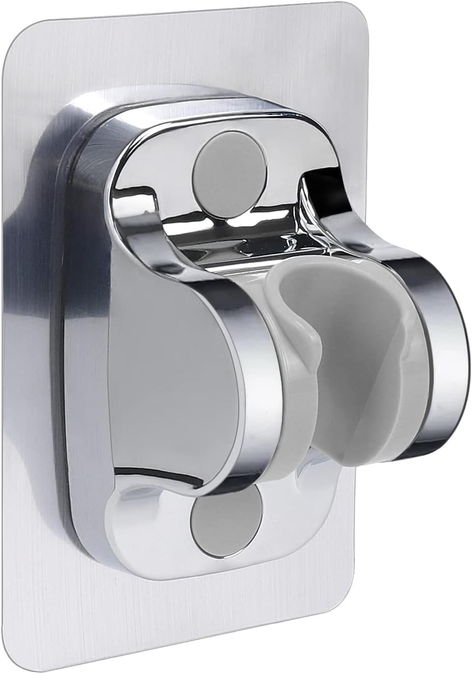 BONIRY Adjustable Self-Adhesive Shower Head Holder - No Drill Wall Mount, Waterproof Chrome Finish for Handheld Shower - Perfect for Bathroom, RV & Small Spaces