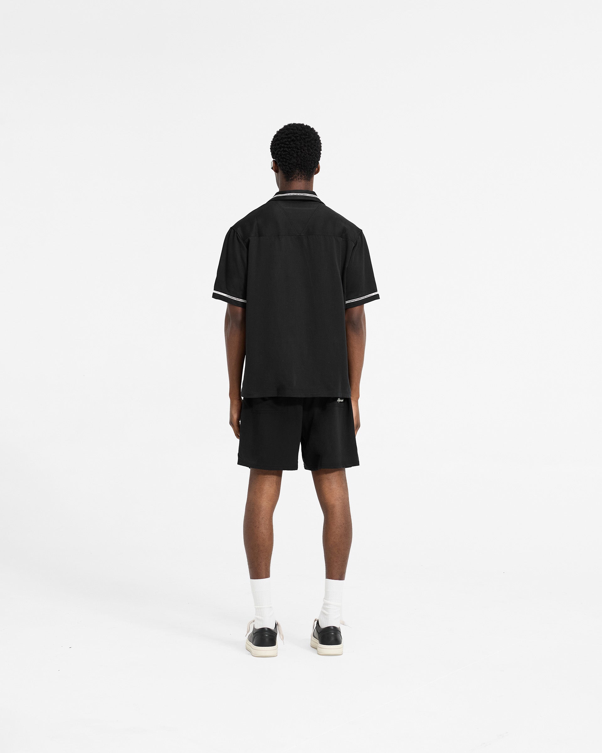 Resort Shorts for Men - Jet Black Quick-Dry Swim Trunks - Perfect for Beach, Pool, and Vacation Wear