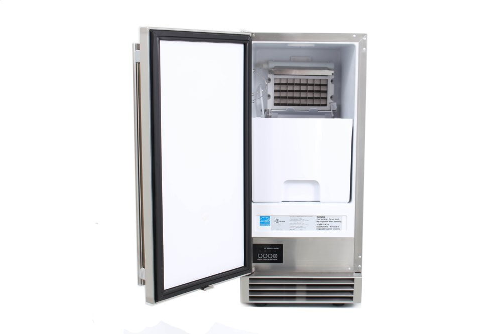 Blaze Grills BLZICEMKR50GR 50 Lb. 15 Inch Commercial Outdoor Ice Maker with Gravity Drain - Perfect for Backyard BBQs, Pool Parties, and Outdoor Events