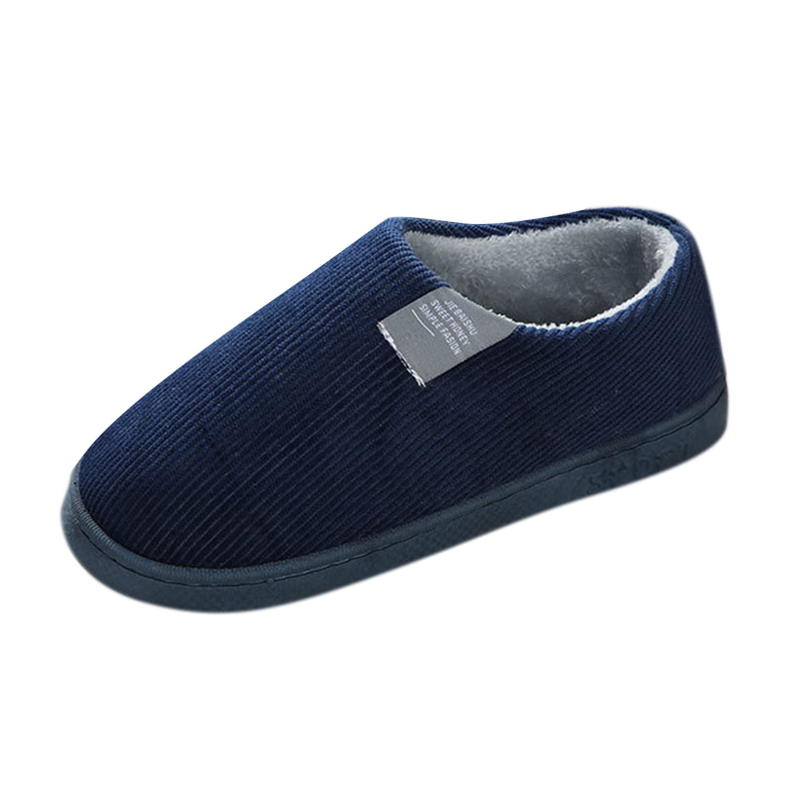 Men's Memory Foam Slippers Size 10.5 - Warm Plush House Shoes for Indoor Comfort - Cozy Home Footwear for Relaxation & Lounging
