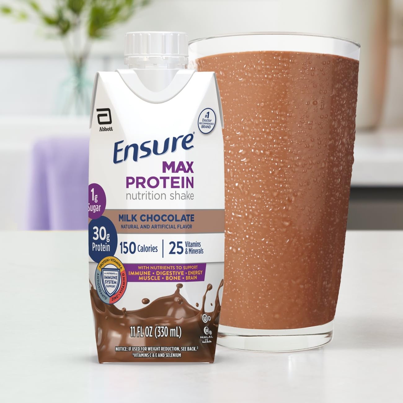 Ensure Max Protein Nutrition Shakes - Variety Pack with 30g Protein, 1g Sugar | Immune Support, High Protein Drink | 11 fl oz (Pack of 8) | Ideal for Post-Workout Recovery, Meal Replacement & On-the-Go Nutrition