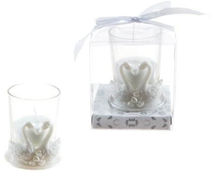 48 Pcs Elegant Swan Poly Resin Candle Holders Set - Romantic Home Decor for Weddings, Parties & Table Centerpieces