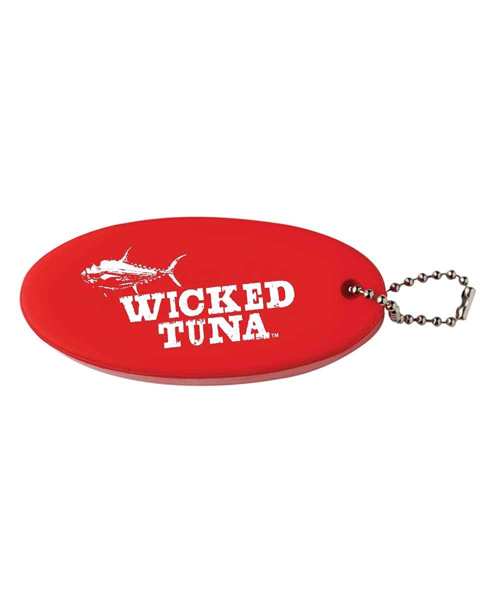 Wicked Tuna Floater Keychain - Red Fishing Lure Key Ring for Boat Keys, Tackle Box & Outdoor Adventures