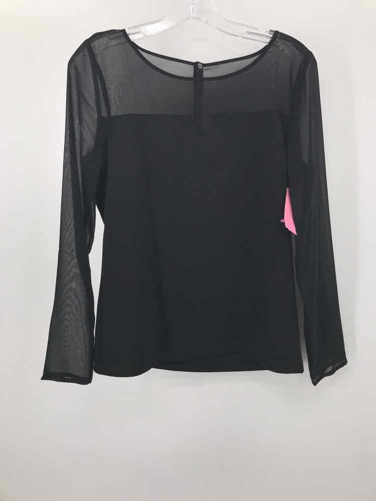 Pre-Owned Ann Taylor Black Blouse Size Medium - Perfect for Work, Office & Casual Wear