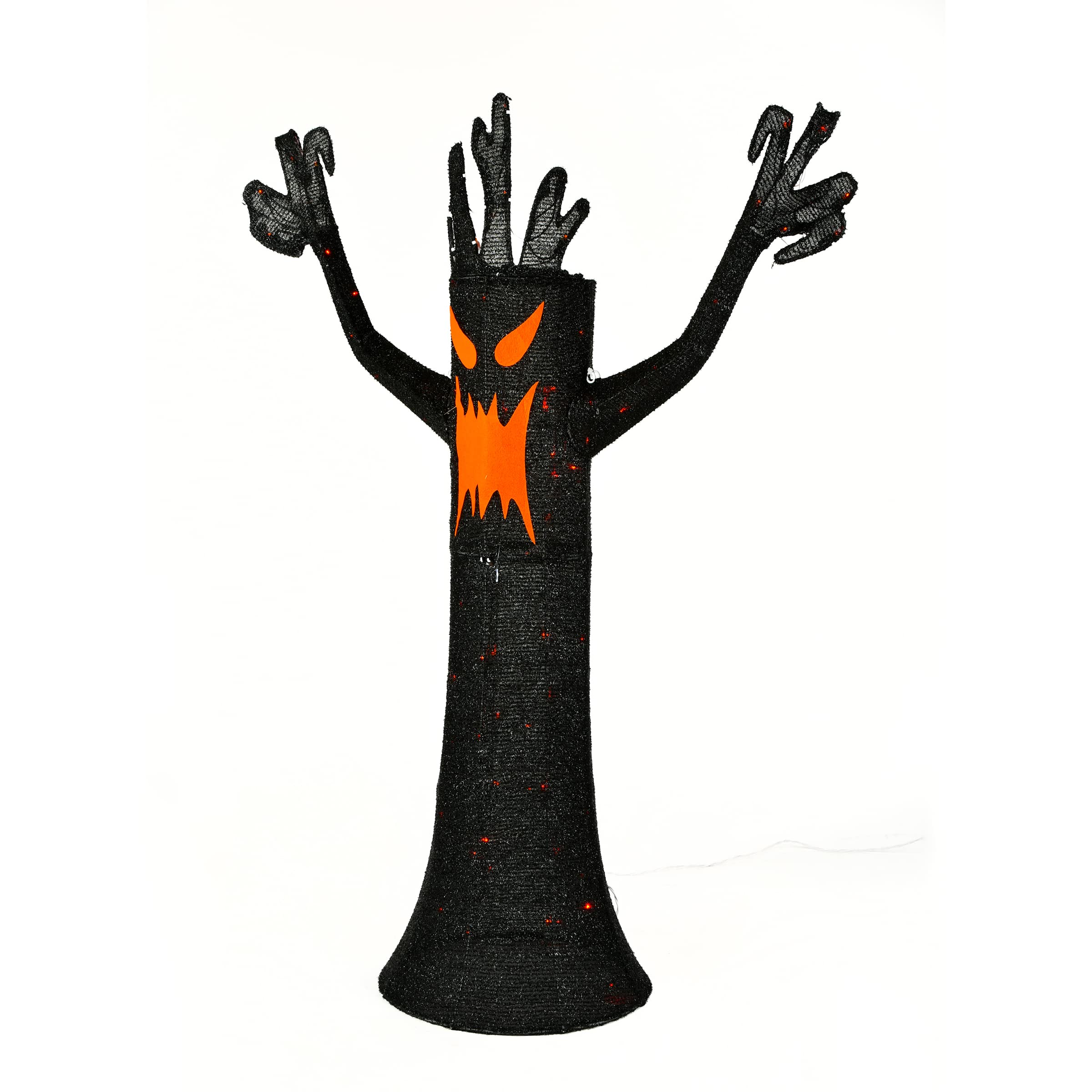 National Tree Company 4ft Black Spooky Halloween Tree with LED Lights - Plug-in Lawn Decoration for Outdoor Halloween Decor & Haunted Yard Displays