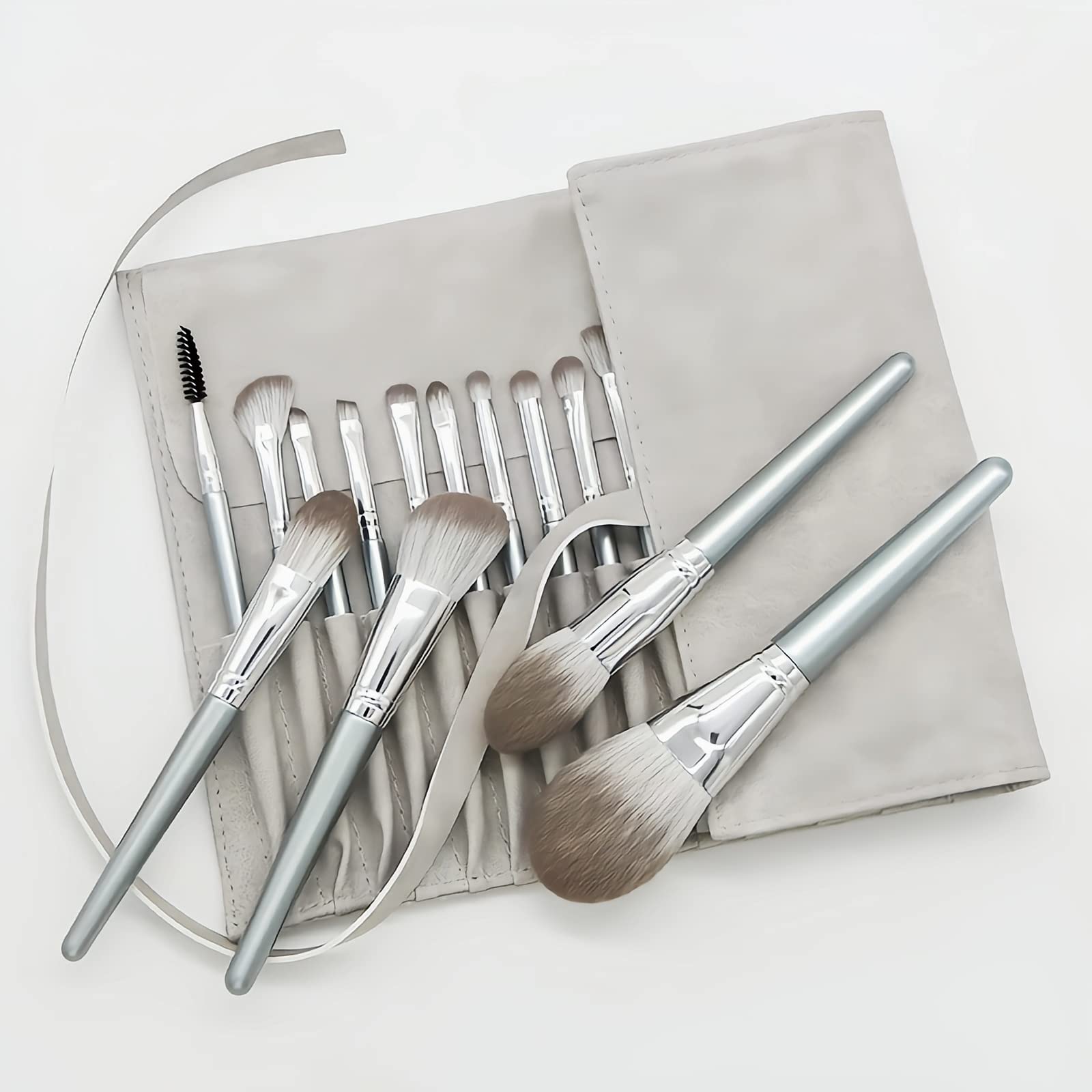 STUNHUB 14Pcs Professional Makeup Brush Set - Foundation, Powder, Blush & Eyeshadow Brushes with Concealer & PU Leather Bag - Perfect for Makeup Artists & Beauty Enthusiasts
