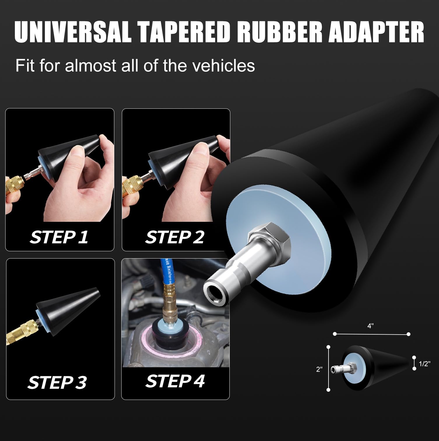 JIFETOR Universal Automotive Cooling System Vacuum Purge Kit - Radiator Coolant Refill Tool with Adapters, Case & Hose for Car, Van, SUV, Truck - Perfect for Antifreeze Change & Cooling System Maintenance