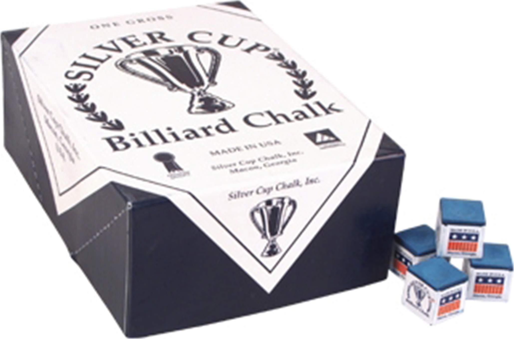 Silver Cup SC-144-BLUE Premium Blue Chalk Gross Box - 144 Pieces for Pool Cues, Billiards, and Rock Climbing Grip Enhancement
