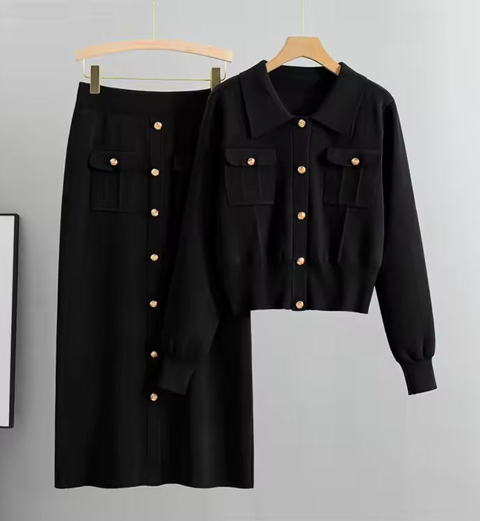 Lucille Elegant Knitted Skirt & Top Set for Women | Soft Comfortable Outfit | Perfect for Office, Date Night & Casual Wear