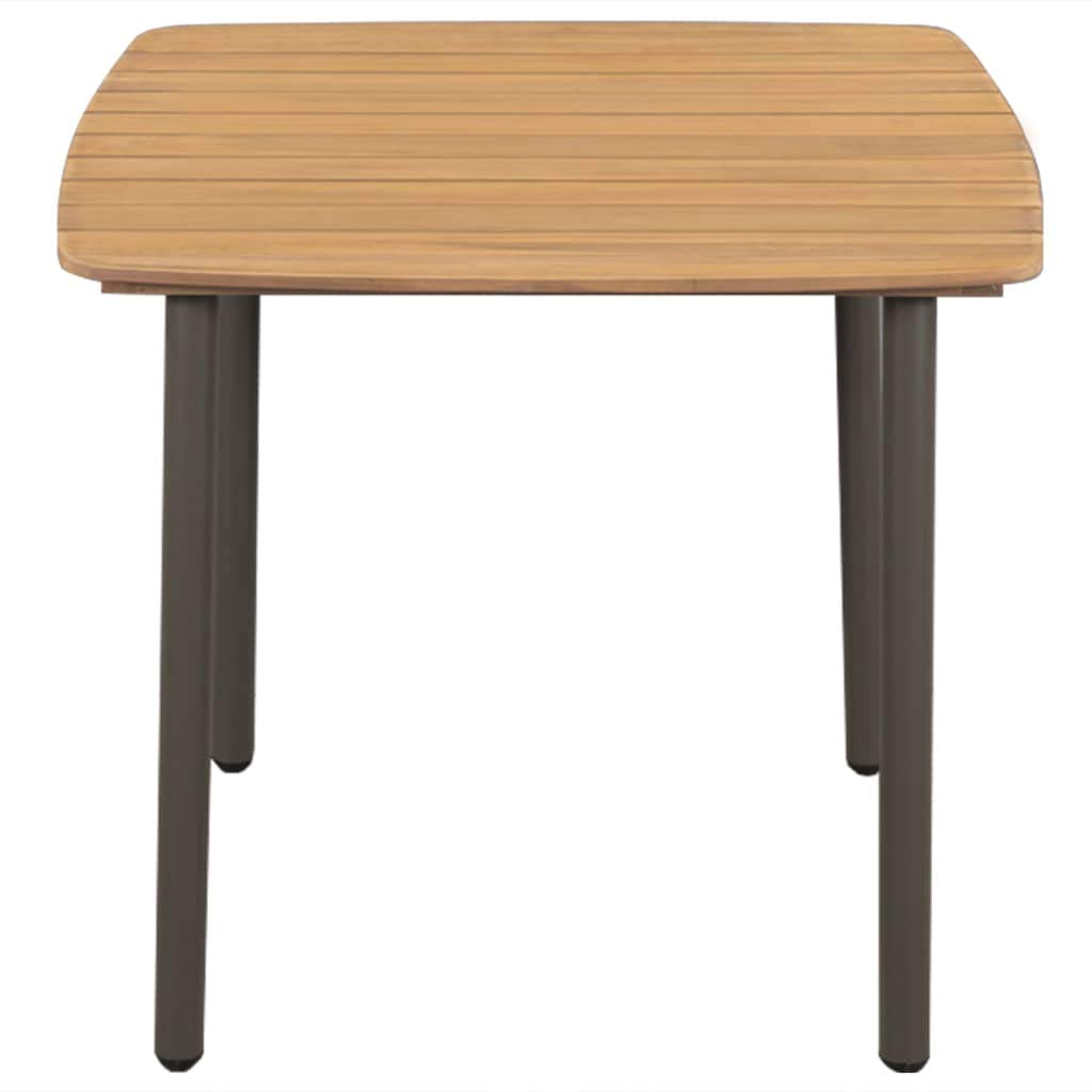 Premium Acacia Wood & Steel Outdoor Patio Table 31.5