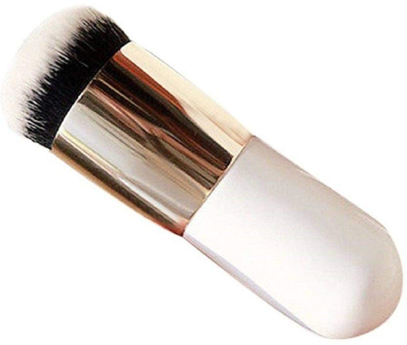 KTABRIZ 2-Pack Foundation Brush Set - 1 Black Oval Brush & 1 White Mini Brush for Women & Girls | Lightweight Makeup Tools for Liquid & Powder Foundation Application | Perfect for Travel & Professional Makeup Kits
