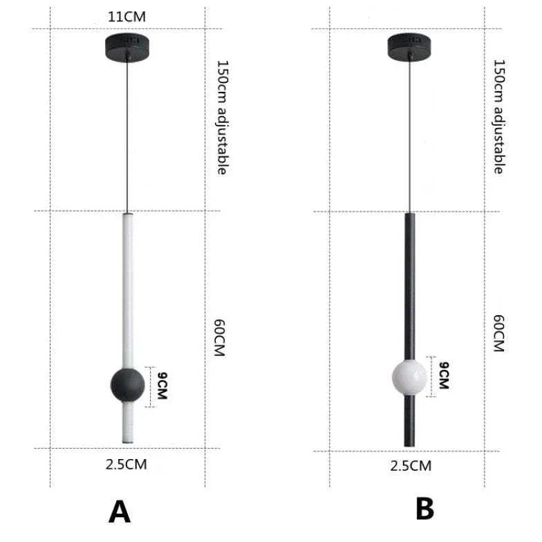 Modern Rectangular Pendant Light - Minimalist Design for Bedroom, Living Room & Dining Room | Sleek Hanging Fixture with Adjustable Height | Perfect for Contemporary Home Decor