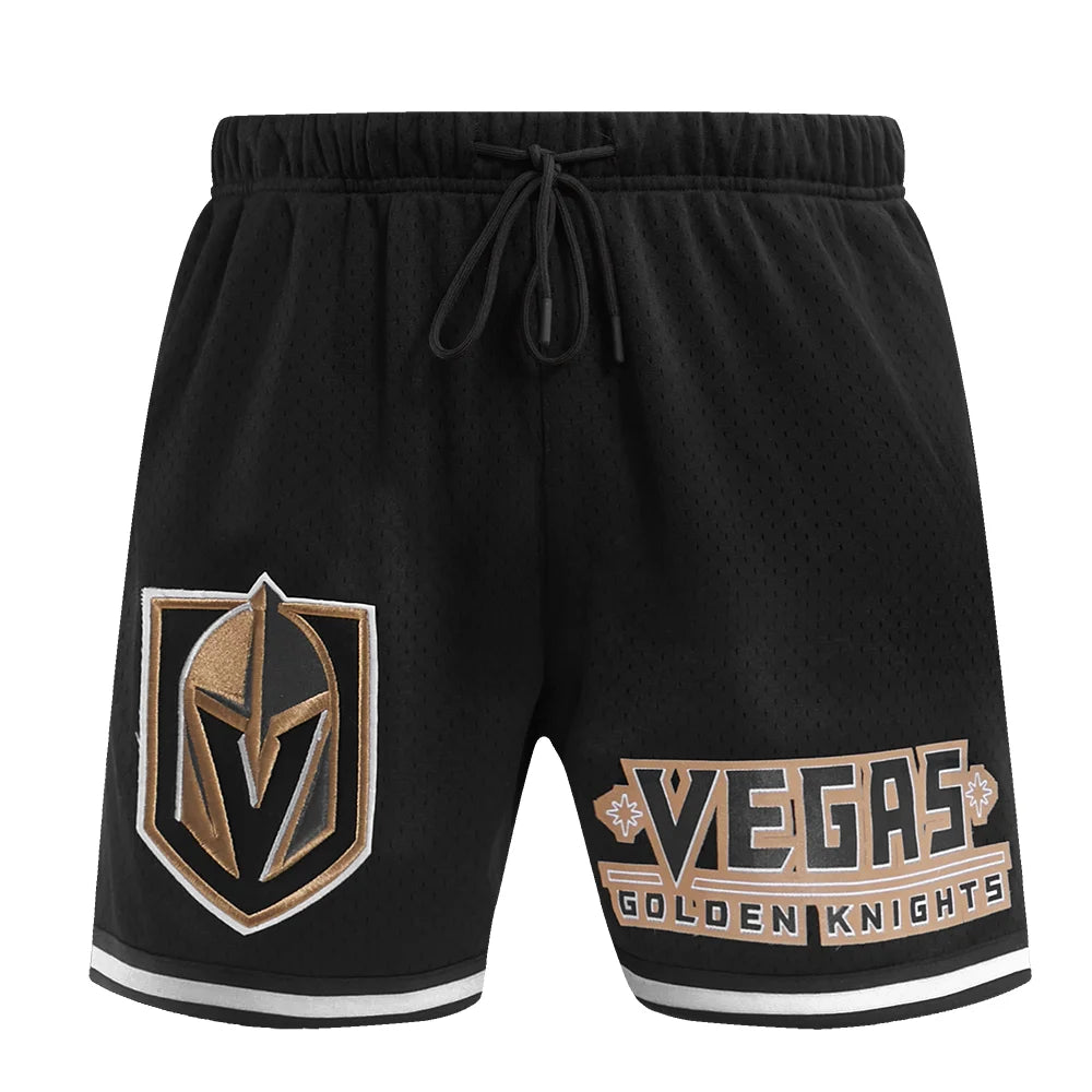 Men's Pro Standard Vegas Golden Knights Classic Mesh Black Shorts - Breathable Athletic Shorts for Hockey Fans, Workout & Casual Wear