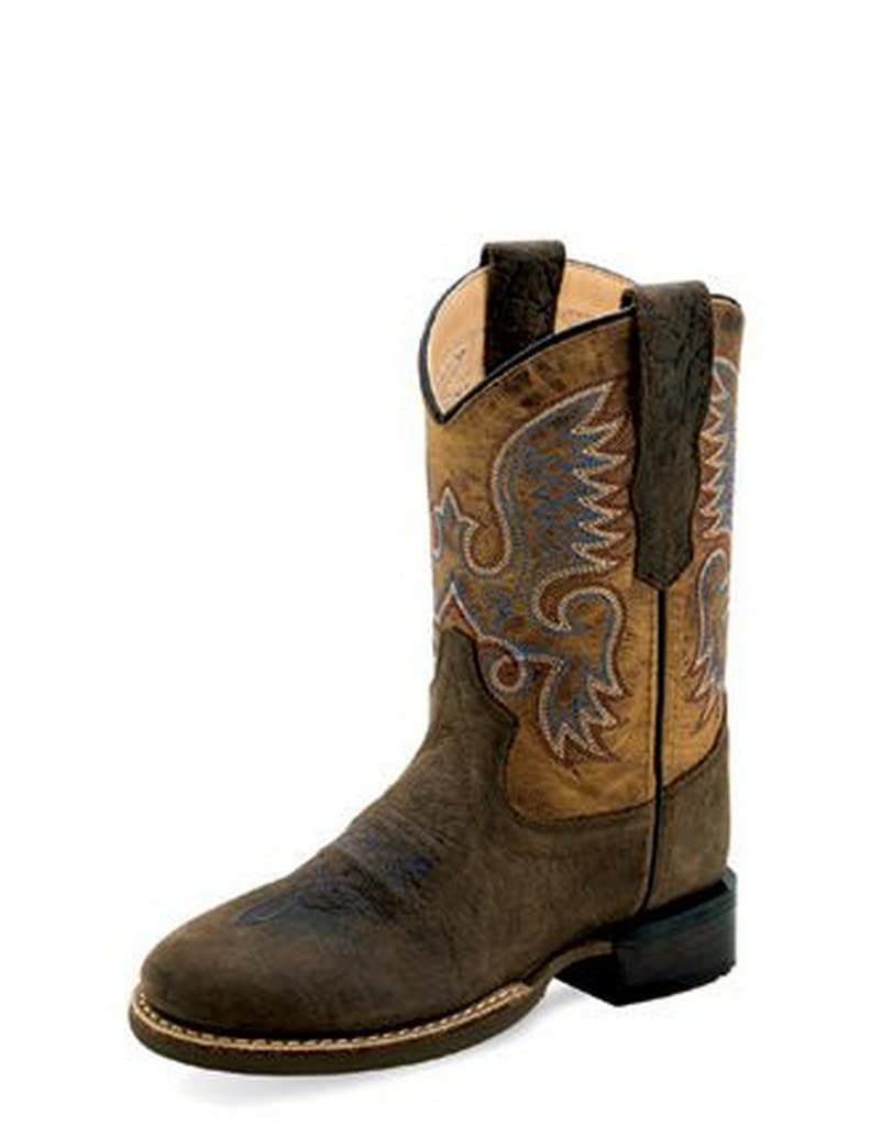 Old West Boots for Boys - Round Toe Cowboy Boots for Toddler & Little Kids (Ages 2-6) | Western Style, Comfortable & Durable | Perfect for Rodeos, Parties & Everyday Play
