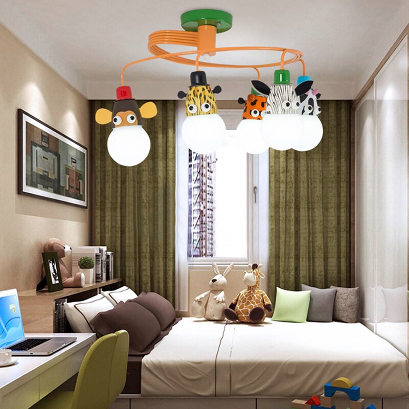 Animal-Themed LED Pendant Light for Kids' Room - Durable & Energy-Efficient Hanging Lamp for Nursery, Bedroom, Playroom Decor
