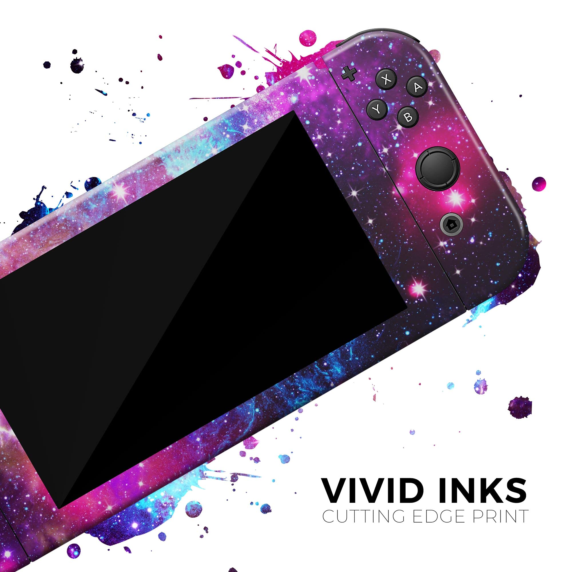 Nintendo Switch Skin Decal - Protective Scratch-Resistant Removable Vinyl Wrap Cover - Bright Trippy Space Design - Compatible with Switch Console Bundle - Perfect for Gaming Enthusiasts & Customization Lovers