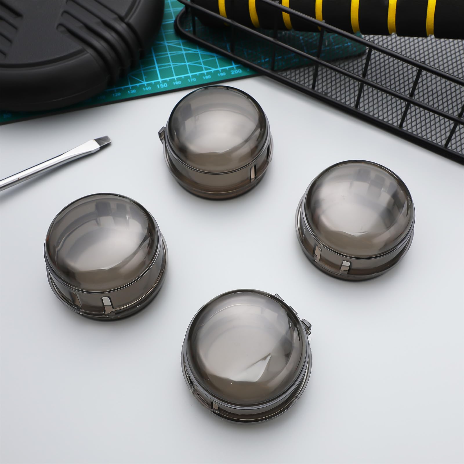 6Pcs Clear View Stove Knob Covers - Universal Gas & Electric Oven Knob Protectors (6x6x4cm) for Child Safety in Kitchen - Perfect for Homes with Toddlers & Pets