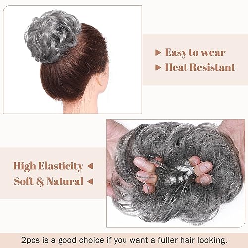 Messy Bun Hair Piece for Women - Synthetic Hair Extensions for Quick & Easy Updos - Perfect for Weddings, Parties & Everyday Styling