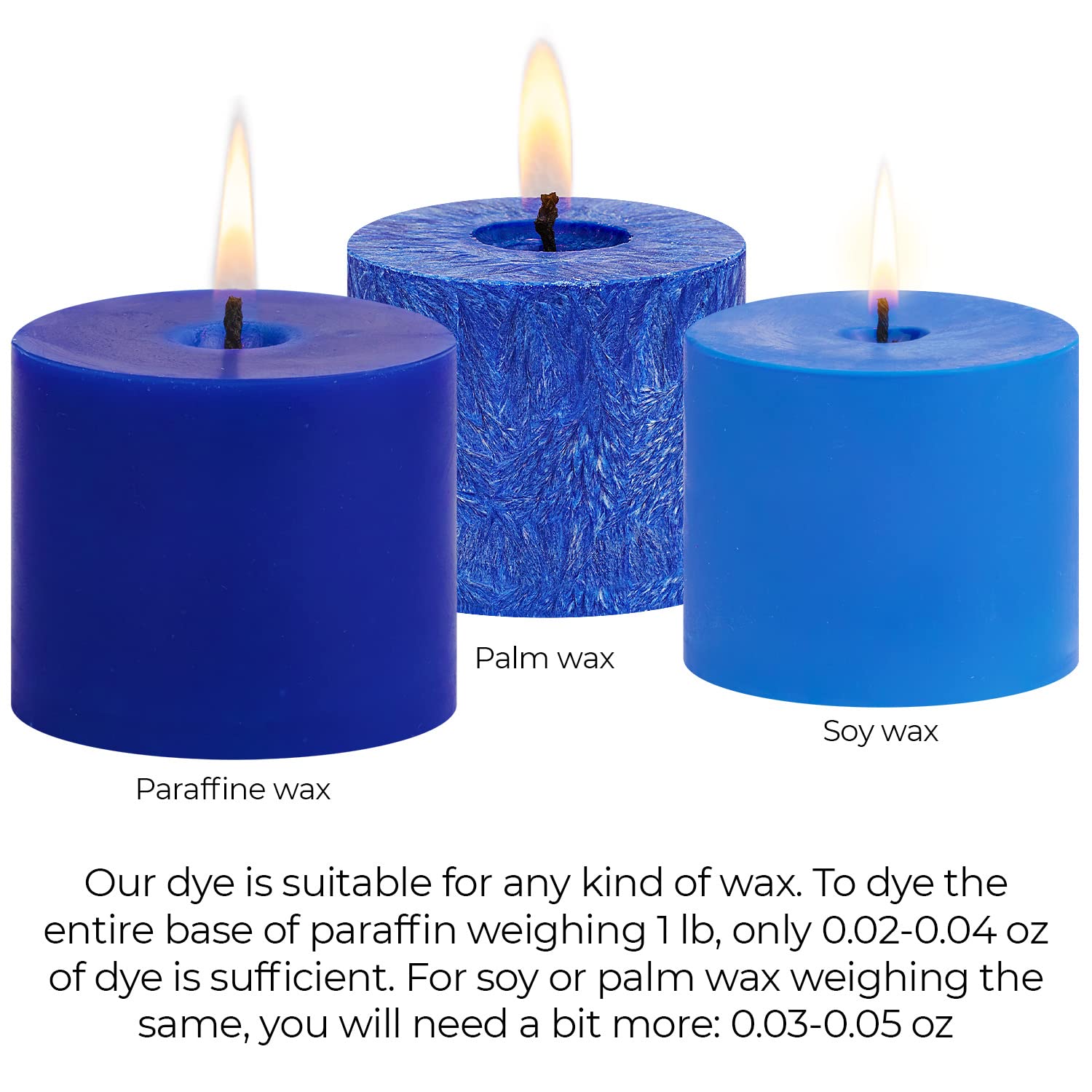 Dark Blue 2 oz Candle Wax Dye Chips - Premium Candle Making Supplies for DIY Soy & Beeswax Candles - Perfect for Home Decor, Gifts & Aromatherapy
