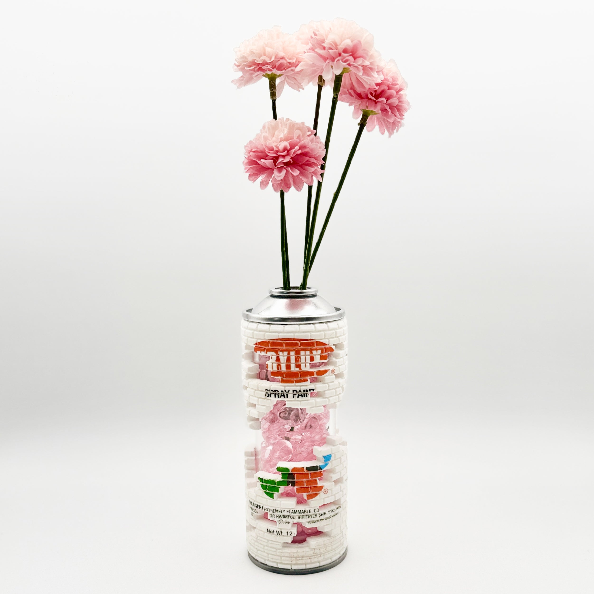 BRIX CAN VASE by JFO - Modern Geometric Glass Flower Vase for Home Decor, Office & Wedding Centerpieces