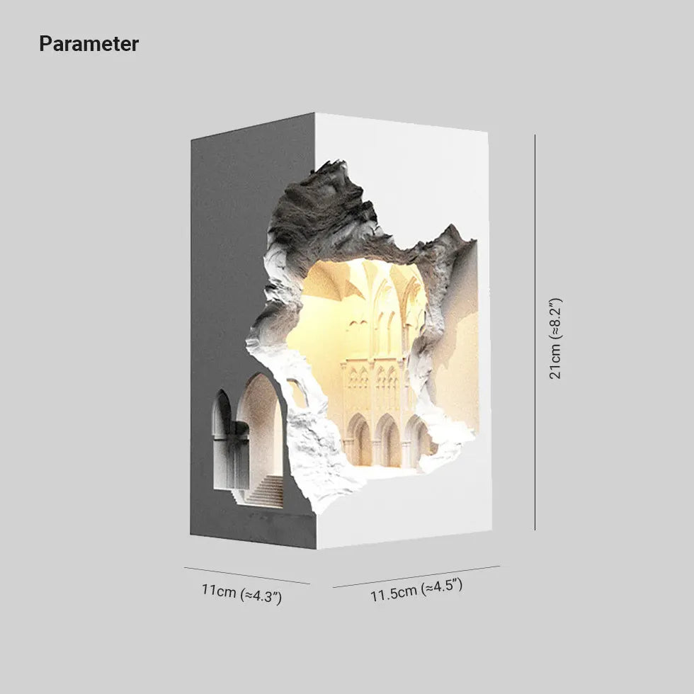 Modern Sensor-Activated Plaster Wall Lights - Energy-Efficient Indoor/Outdoor Lighting for Hallway, Bedroom, and Garden Decor