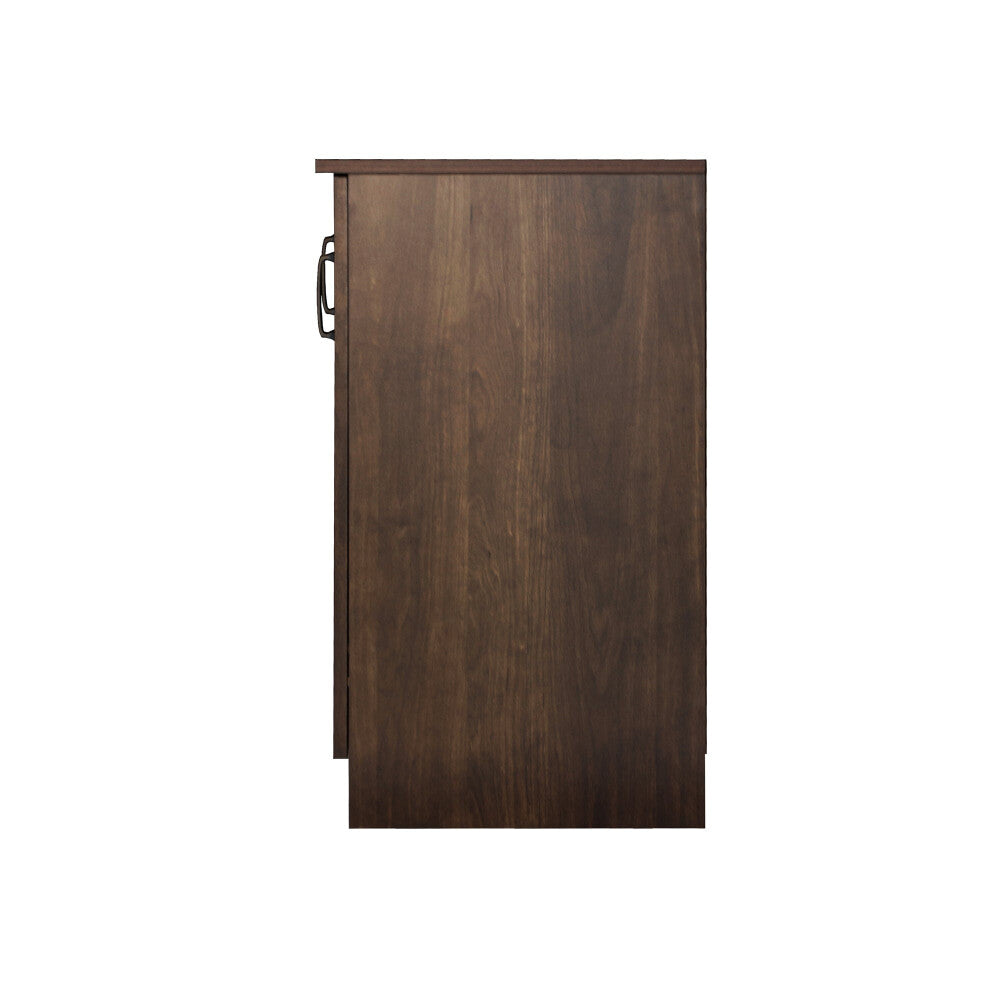 Dark Walnut Cairo Wooden 2-Door Sideboard Buffet Cabinet - Stylish Storage Solution for Dining Room, Living Room & Entryway Organization