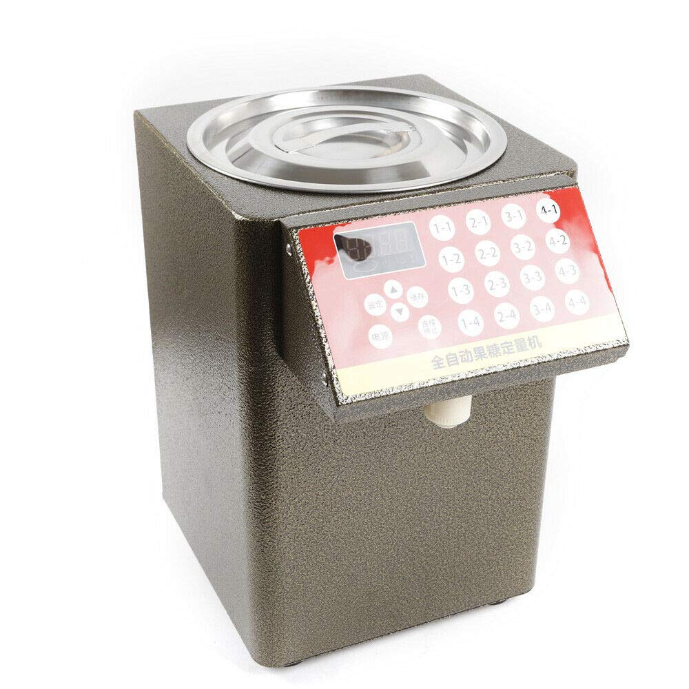 110V/60Hz Commercial Fructose Dispenser - 8000CC Bubble Tea Sugar Pump for Boba Shop, Coffee & Dessert Making - Precise Quantitative Machine for Milk Tea, Smoothies & Beverage Preparation