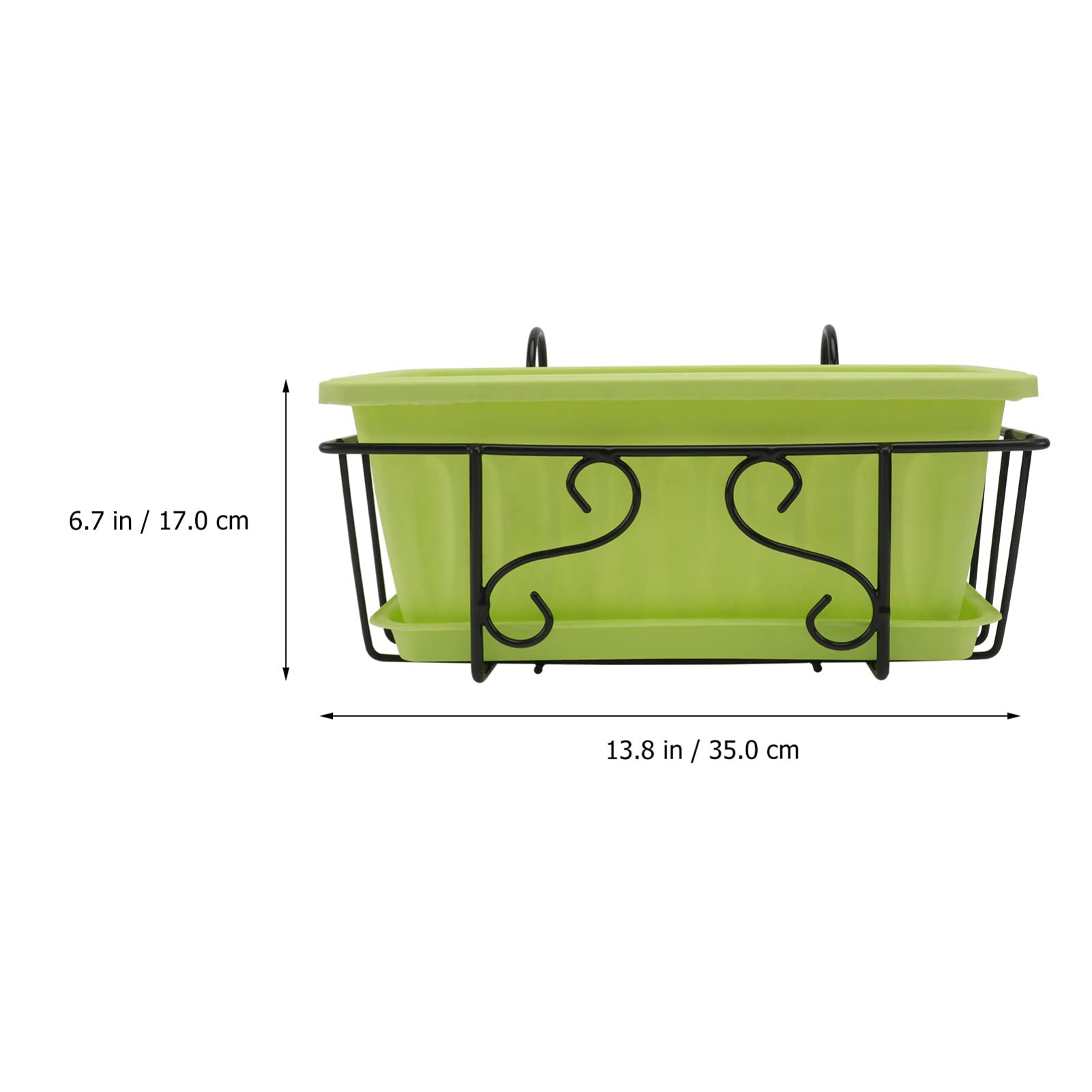 Hemoton 1 Set Hanging Flower Pots for Balcony Railing - Multi-Functional Gardening Planters for Vegetables, Herbs & Flowers - Perfect for Small Space Gardening, Indoor/Outdoor Decor