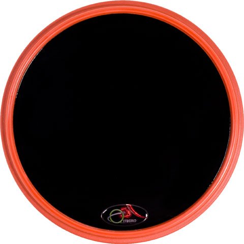 Invader V3RED Drum Practice Pad with Red Rim - Single Pack for Drummers | Perfect for Quiet Drumming Practice at Home, Studio, or On-the-Go