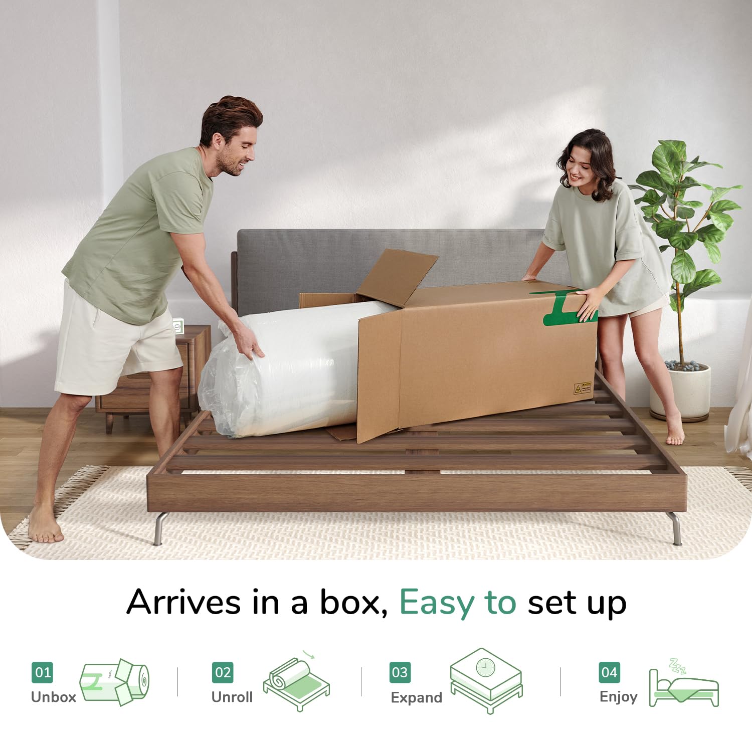 Novilla 8 Inch Queen Size Memory Foam Mattress - CertiPUR-US Certified, Medium Firm Support for Pressure Relief & Comfort Sleep, Removable Washable Cover - Perfect for Bedrooms, Guest Rooms & Small Spaces