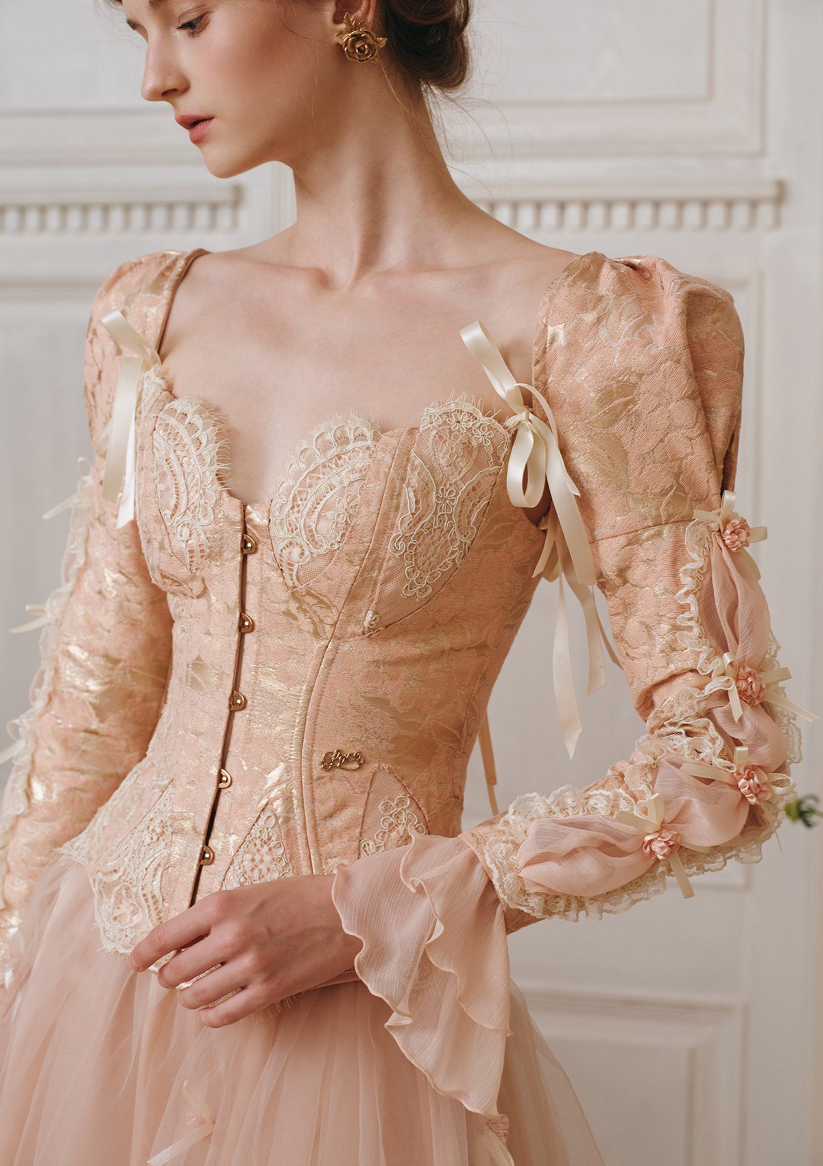 Enchanted Fairy Tale Princess Corset Top for Women - Elegant Lace-Up Bustier for Cosplay, Renaissance Fairs & Fantasy Costumes