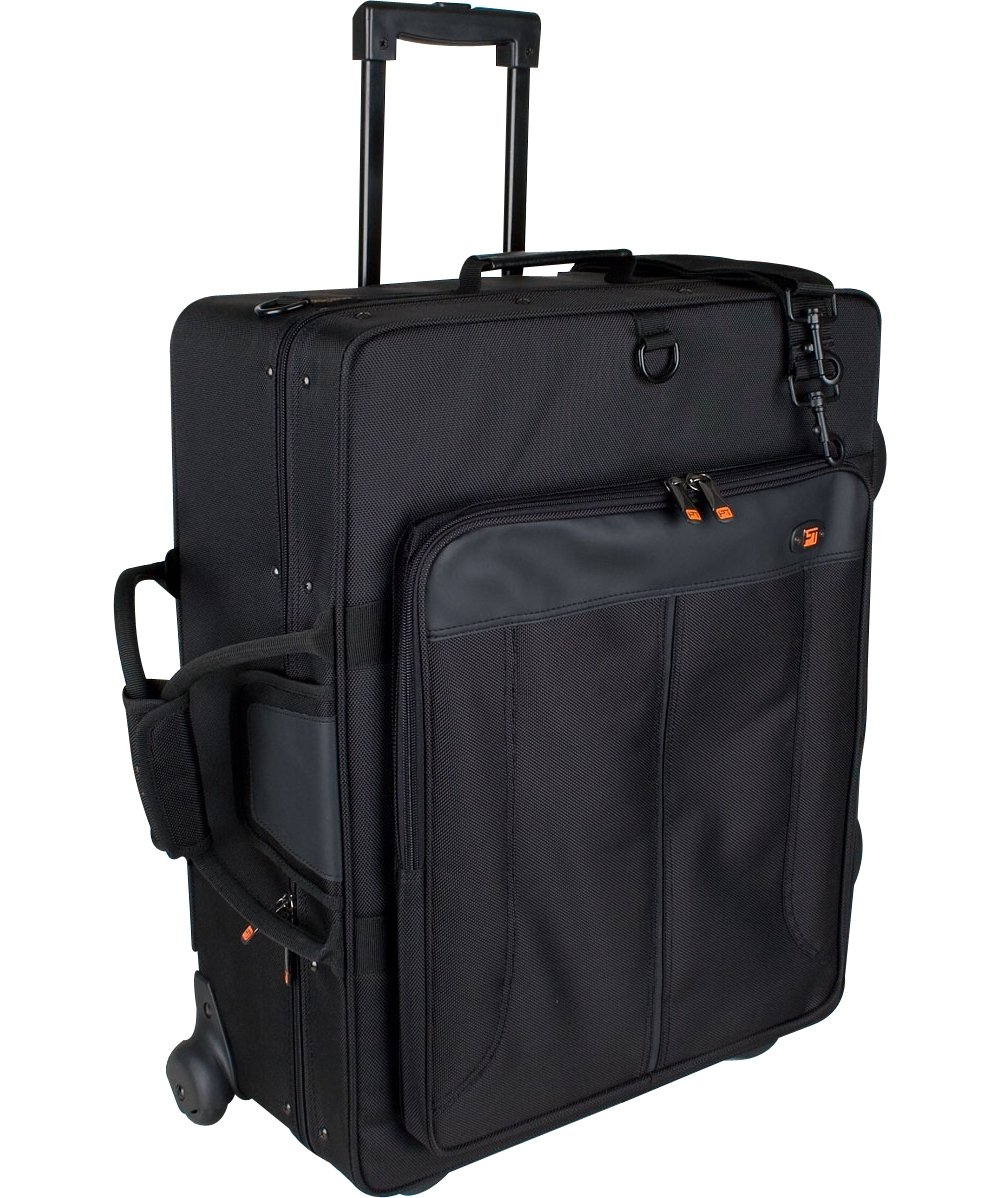 Protec Tec iPac IP301QWL 4-Trumpet Wheeled Case - Durable Black PRO PAC Storage for Musicians | Perfect for Travel, Gigs & Band Performances