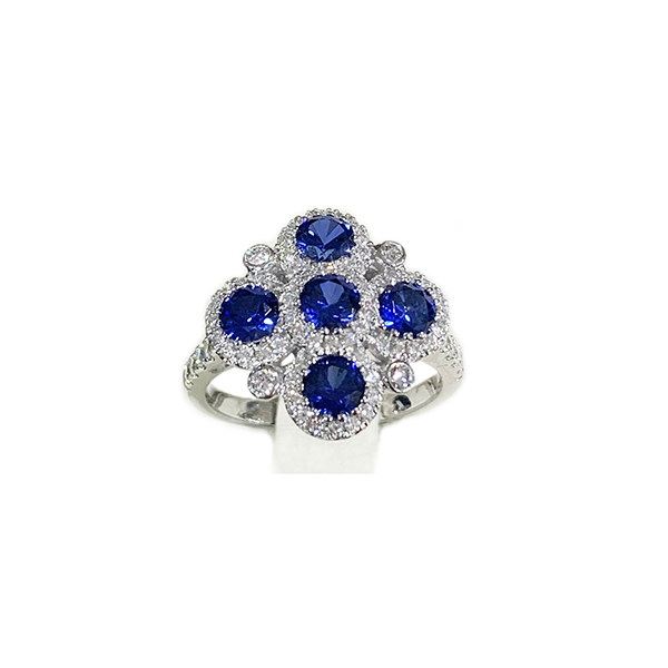 14K White Gold Sapphire Ring for Women - Elegant Blue Sapphire Engagement & Wedding Band - Perfect for Proposals, Anniversaries & Special Occasions