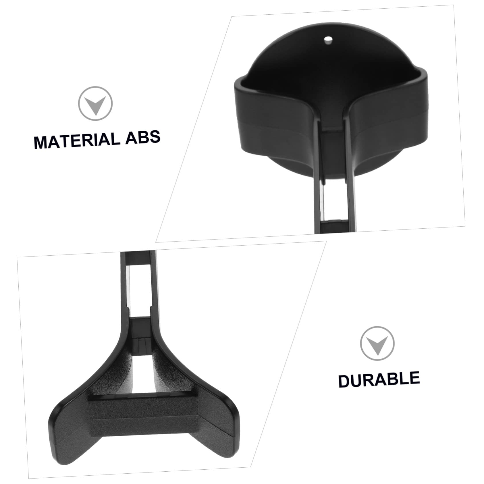 Portable Headphone Stand - Durable Desk Headset Holder with Non-Slip Base, Easy to Carry & Space Saving - Perfect for Office, Gaming Setup & Travel Accessories (Black)