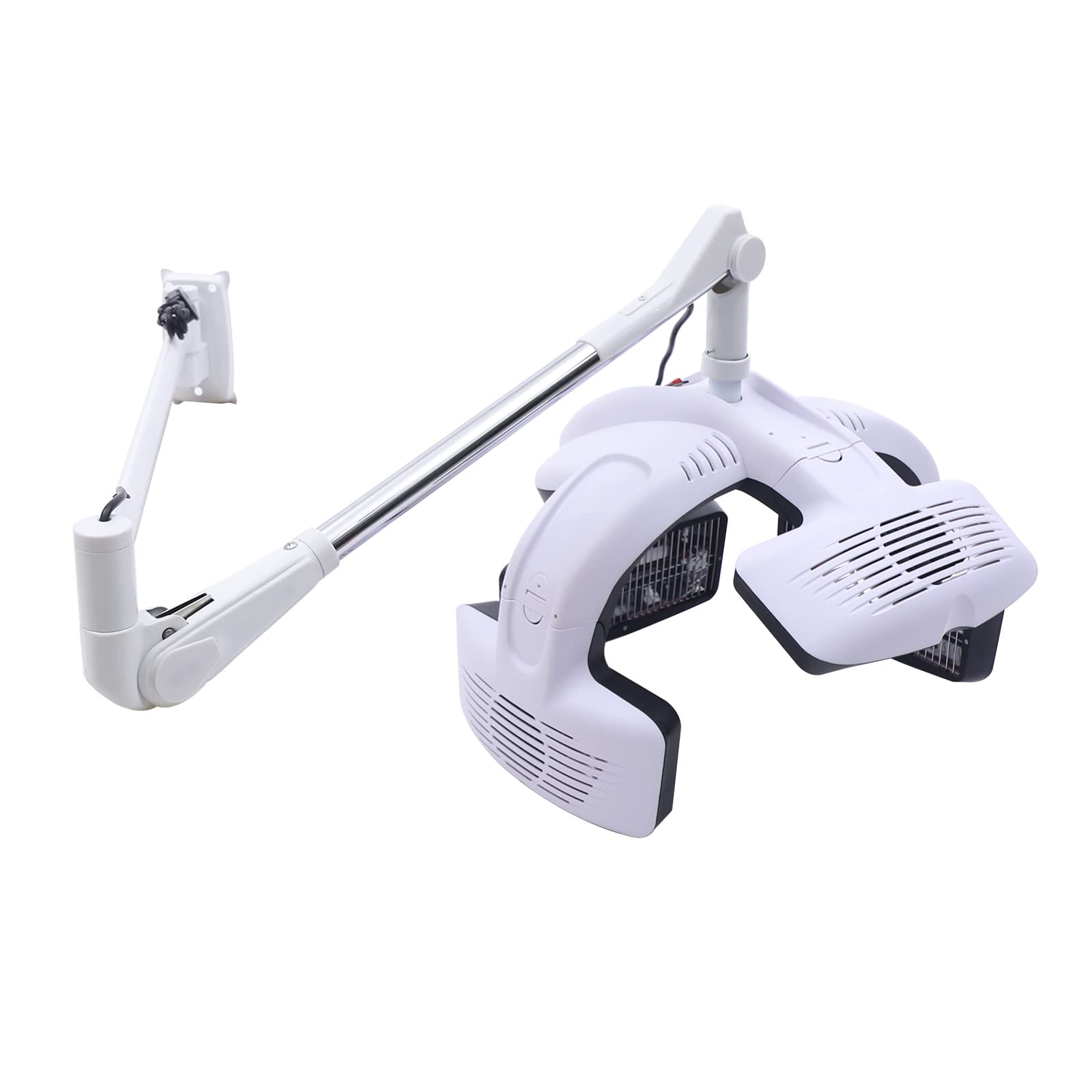 1250W Wall Mounted Hair Dryer with Swivel Arm & LED - Professional Salon Hooded Hair Drying Machine for Hair Coloring, Styling & Spa Treatments | Perfect for Salons, Barbershops & Home Use