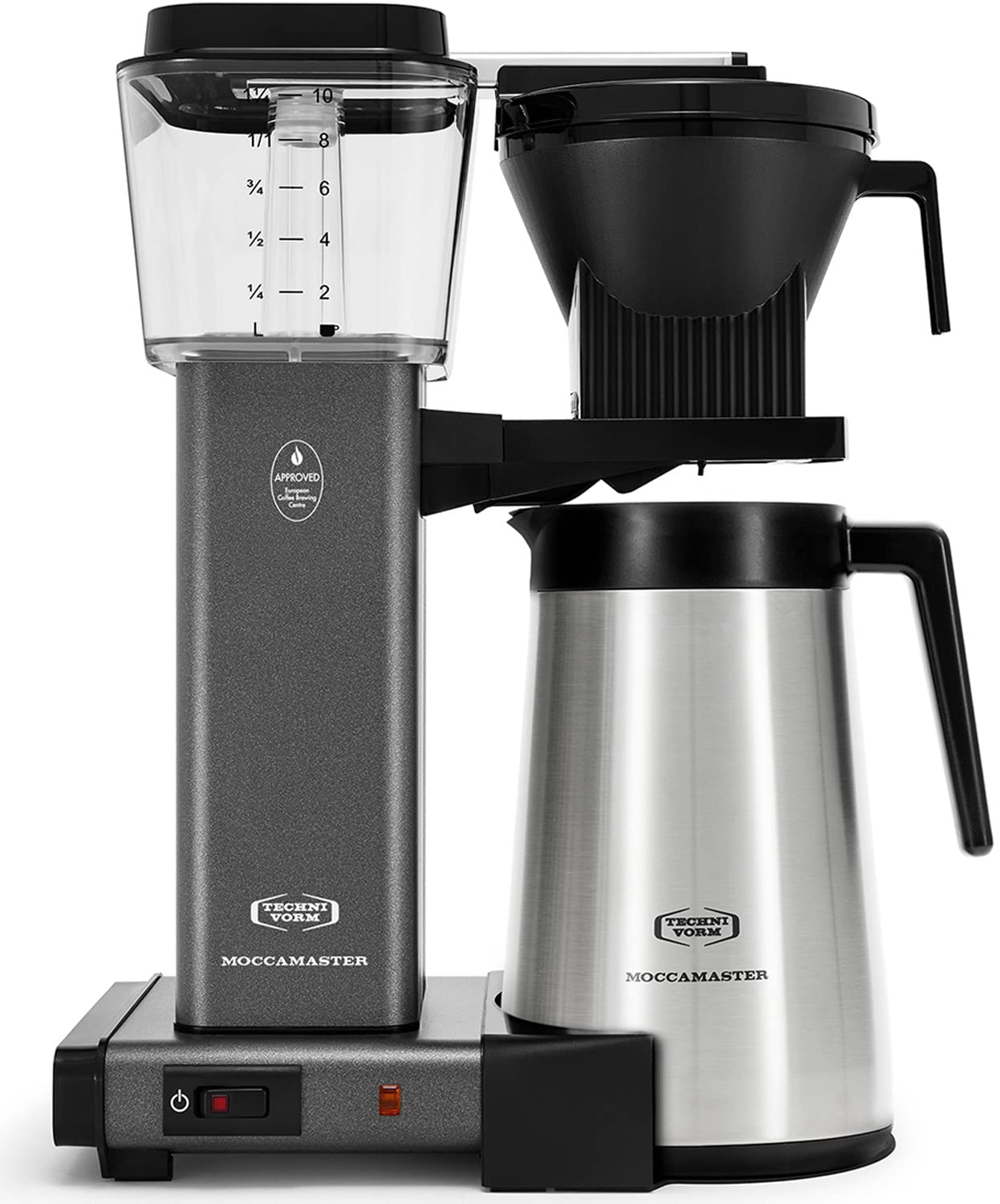 Technivorm Moccamaster 79317 KBGT 10-Cup Thermal Carafe Coffee Maker (40 oz/1.25L) - Premium Stone Grey - Perfect for Home, Office & Coffee Shops
